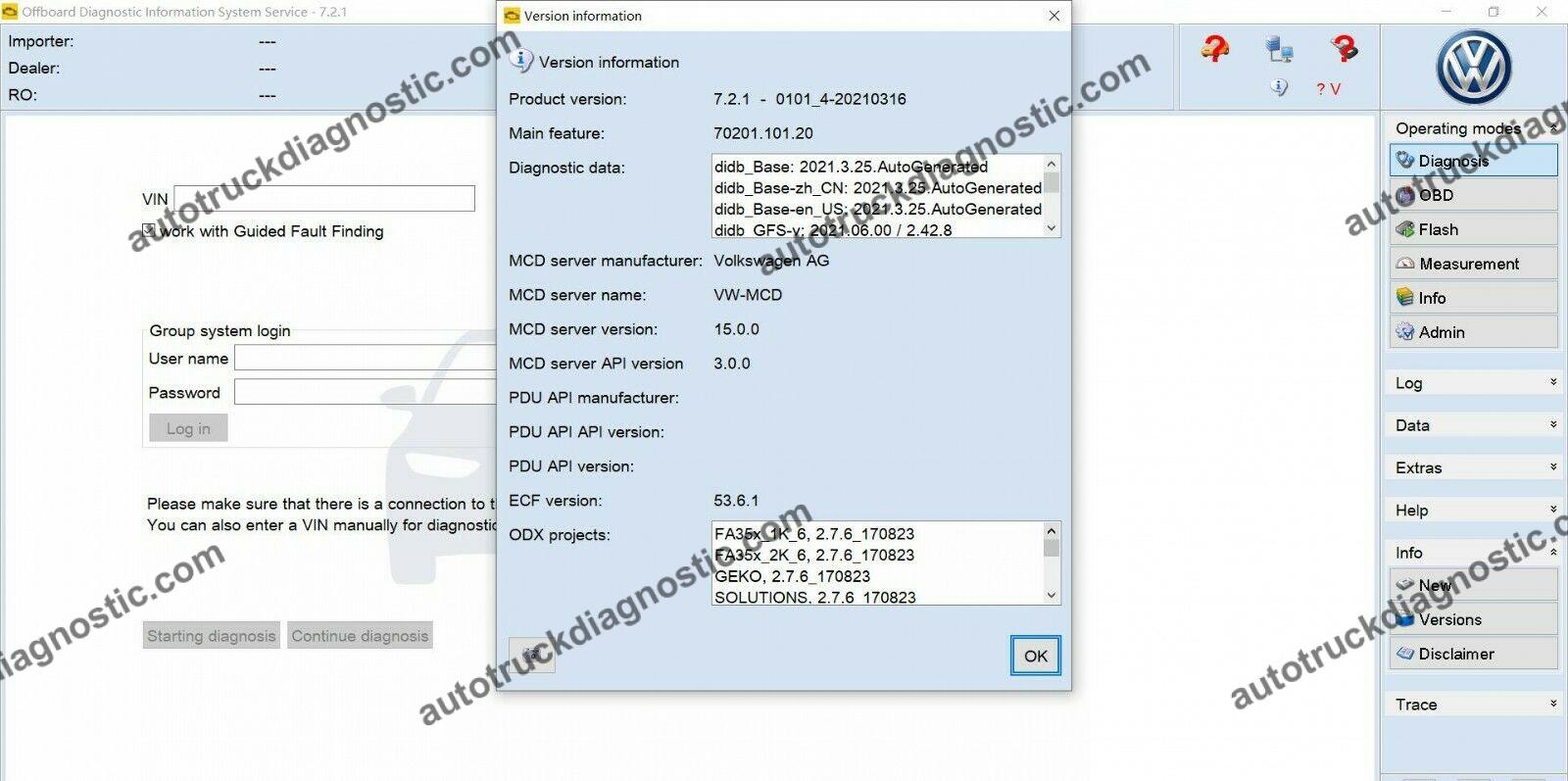 VW ODIS Service 7.2.1 Offboard Diagnostic Information System Service + PostSetup 2 VW ODIS Service 7.2.1 Offboard Diagnostic Information System Service + PostSetup - Image 2