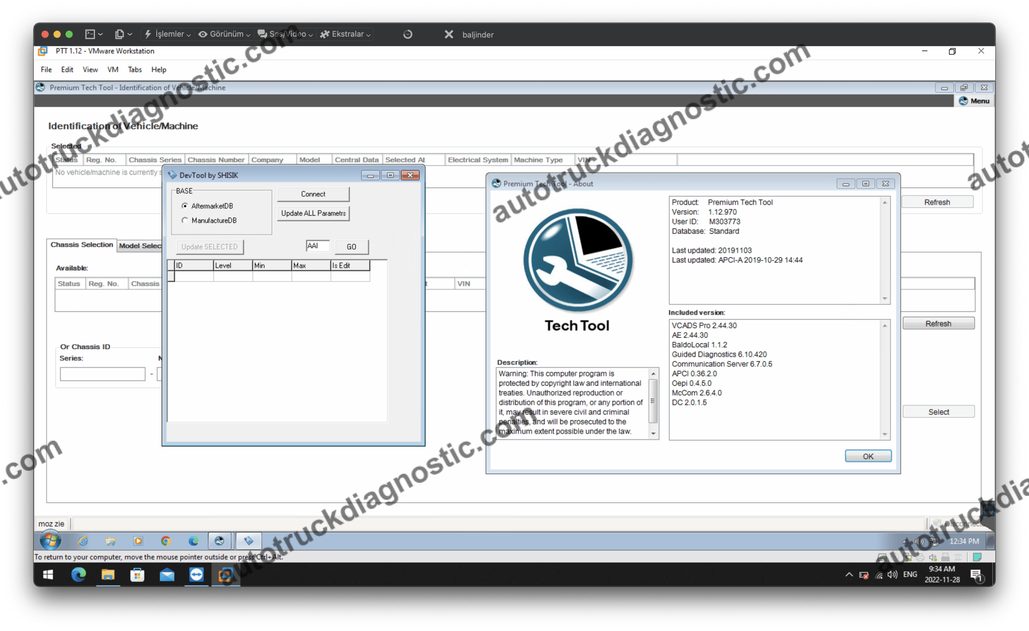 Volvo Tech Tool PTT 1.12.970 + DevTool VMware - Diagnostic Software
