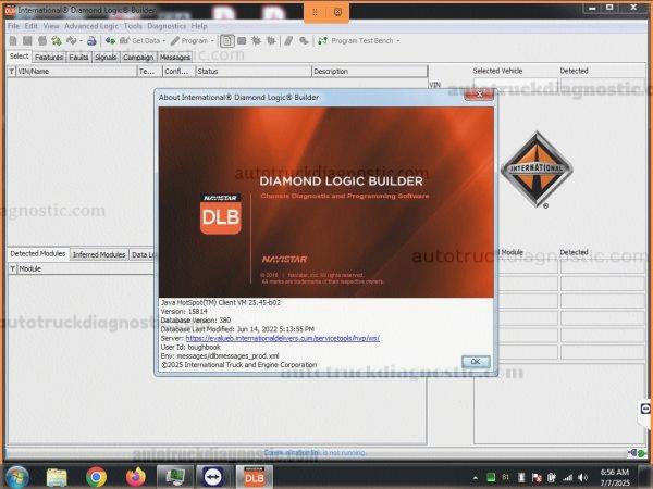 Navistar Diamond Logic Builder DLB 2022