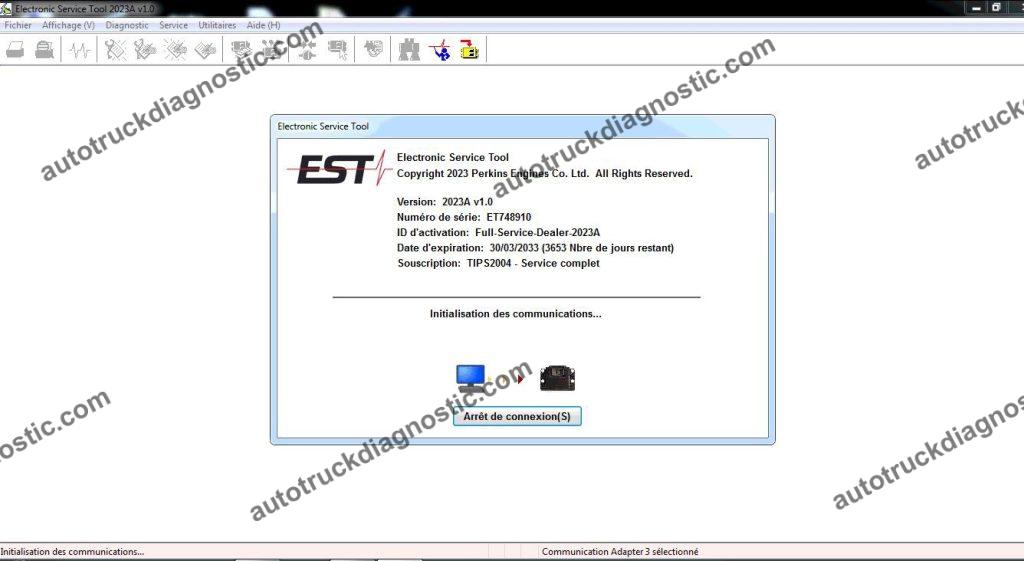 Perkins EST 2023A - Diagnostic Software