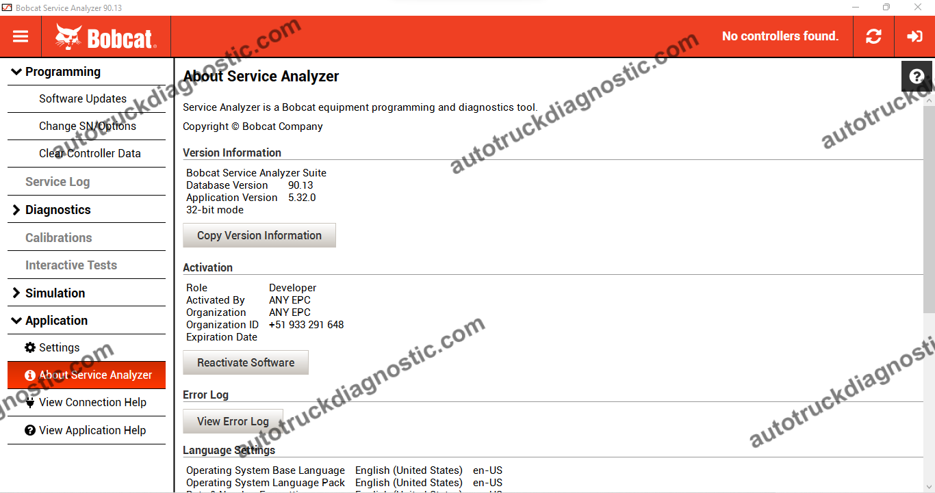 Bobcat Service Analyzer 90.13 1 Bobcat Service Analyzer 90.13