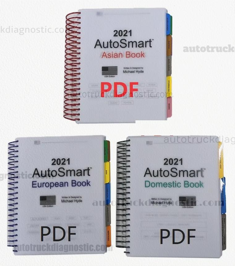 2021 AutoSmart 3 E Book Set 1 2021-AutoSmart-3-E-Book-Set-Asian-European-Domestic-Book-Set-By-Michael-Hyde-LockSmith