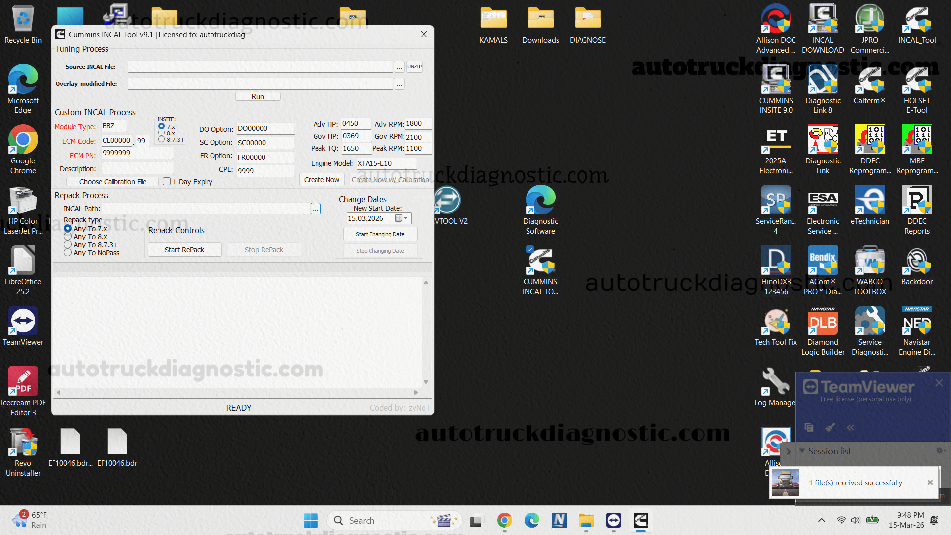 Cummins INCAL Tool V9.1 1 incal tool 9.1