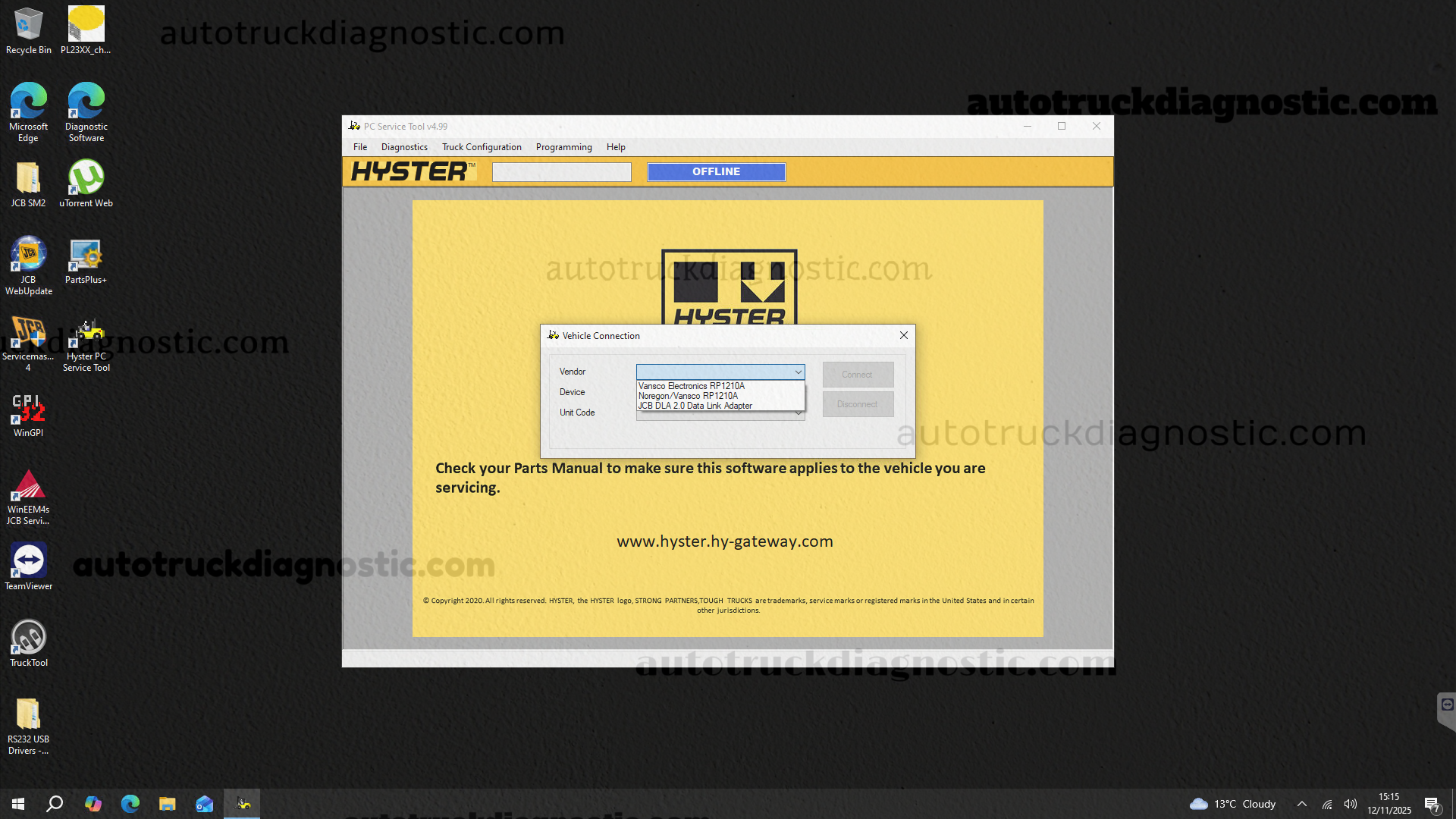 Hyster Pc Service Tool v4.99 2 Hyster Pc Service Tool v4.99 software