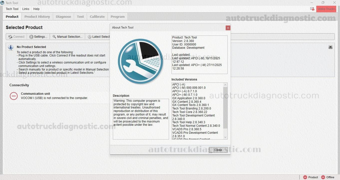 Volvo Tech Tool PTT 2.8.360 + DevTool Pro APCI 0.7 1 Tech Tool v2.8.360 APCI 0.7.1.0 Developer Tool