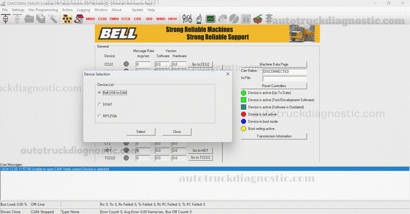 Bell Cancomm 5.07.0 2 BELL CANCOMM 5.07.0 software